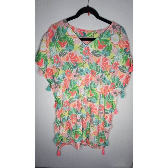 Cat & Jack Other - Cat & Jack Floral Caftan Swimsuit‎ Cover Up Dress XL(14/16)